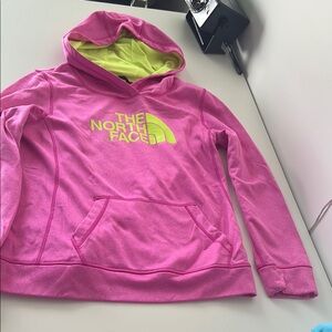 The North Face Pink and Yellow Sweatshirt